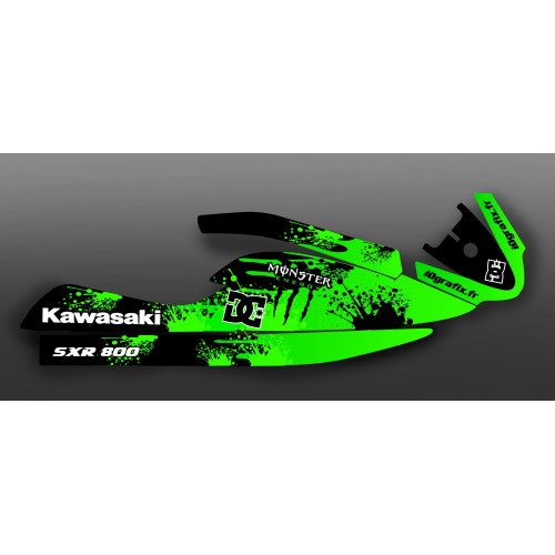 Kit de decoración de Splash verde para Kawasaki 800 SXR -idgrafix