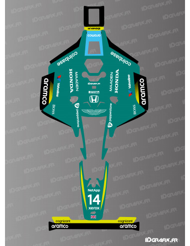 Aston Martin F1 2026 Edition Sticker - Mammotion LUBA 2 X Robotic Lawnmower - Idgrafix