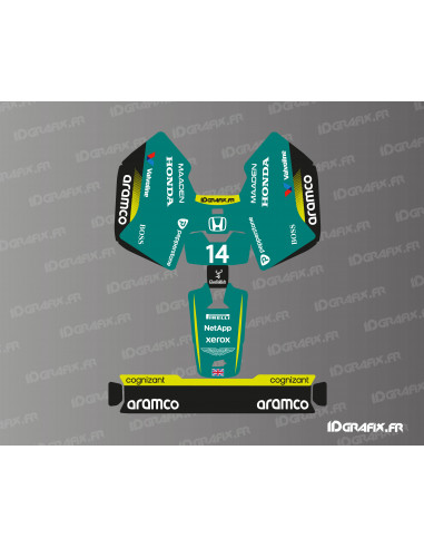 Aston Martin F1 2026 Edition Sticker - Mammotion LUBA Mini Robotic Lawnmower - Mini 2 - Idgrafix