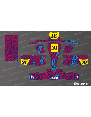 Kit di grafiche Norris Racing Edition (rosa) per kart Sodi KG 506 - Idgrafix