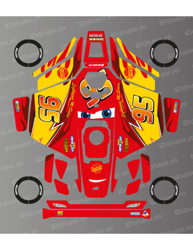Flash McQueen Edition Sticker - Mammotion LUBA 3 Robotic Lawnmower - Idgrafix