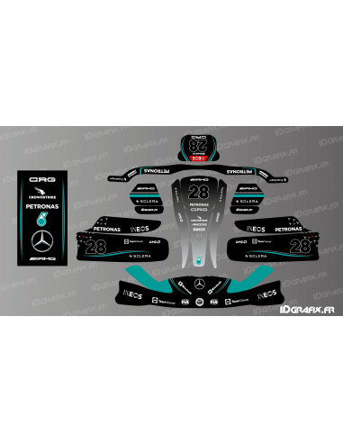 Individuelles Mercedes-Edition-Grafikset für SodiKart-Karts – CIK08 – Idgrafix