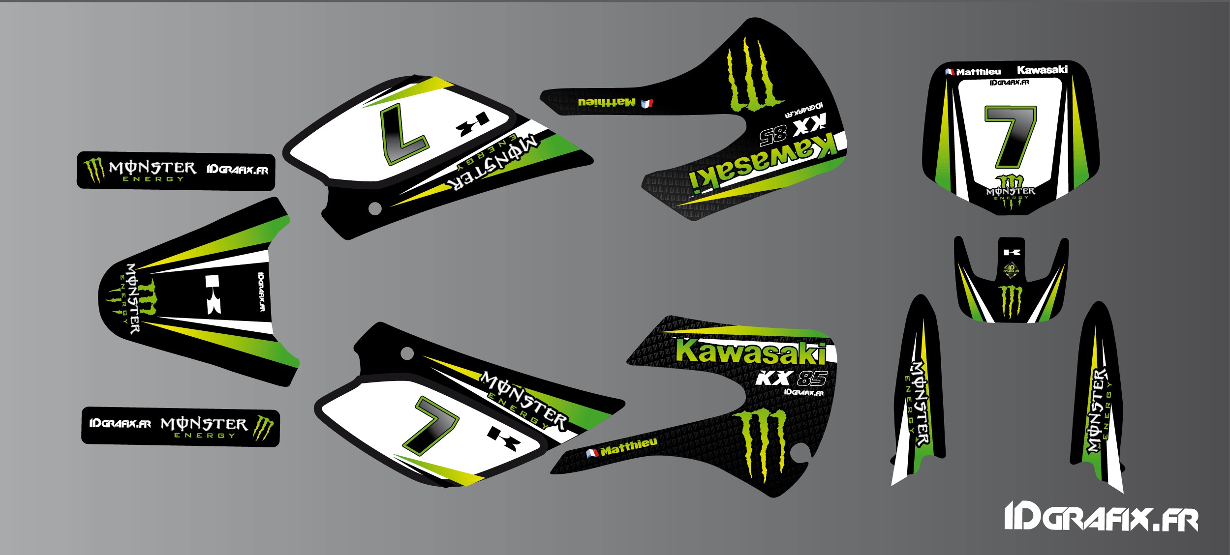 Kit deco Kawasaki Racing Kawasaki KX 65 / KX 85