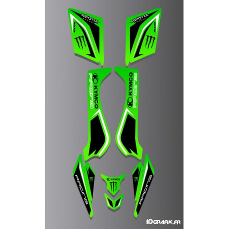 Kit de decoración de Kymco Racing Green - IDgrafix - Kymco 50 Y 90 Maxxer (2015-)