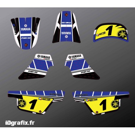 Kit de decoración de época Azul de la Luz - IDgrafix - Yamaha 50 Piwi