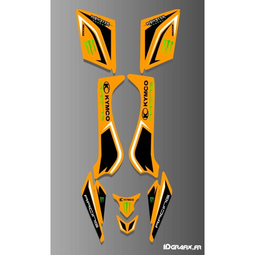 Kit dekor Kymco Racing Orange - IDgrafix - Kymco 50 Bis 90 Maxxer (2015-) -idgrafix
