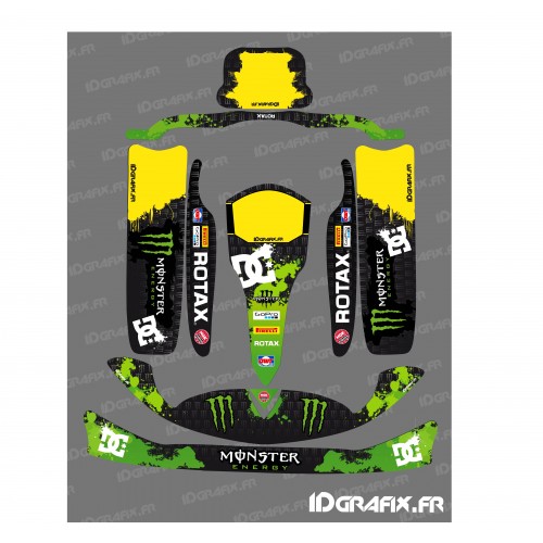 Kit deco 100% Custom Monster for Karting Rotax 125 (OTK / TONY M6) - IDgrafix