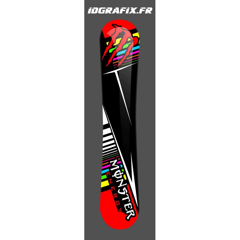 Kit deco 100 % Personalitzat Monstre Vermell de surf de neu -idgrafix