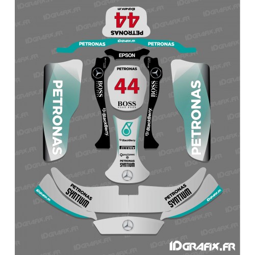 Kit déco F1-series Mercedes pour Karting CRG Rotax 125-idgrafix