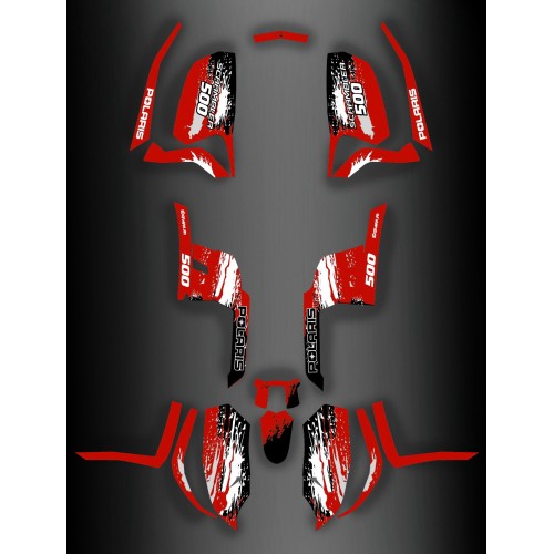 Kit décoration Polaris Racing RED - IDgrafix - Polaris 500 Scrambler (après 2012)