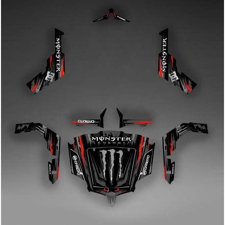 Kit décoration Monster Edition (Noir/Rouge) - Idgrafix - CF Moto ZForce