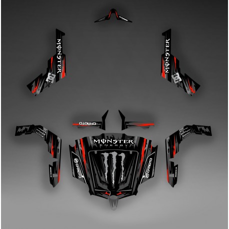 Kit de décoration Monster Edition (Negro/Rojo) - Idgrafix - CF Moto ZForce