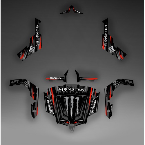 Kit de décoration Monster Edition (Negro/Rojo) - Idgrafix - CF Moto ZForce -idgrafix