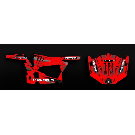 Kit de decoración 100% Personalizado Monster Edition (Rojo) - IDgrafix - Polaris RZR 900