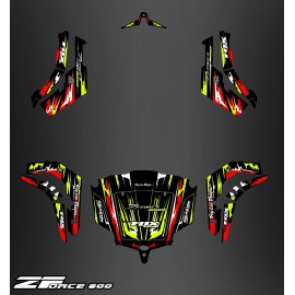 Kit de decoración Rojo/Amarillo Edición COMPLETA - Idgrafix - CF Moto ZForce
