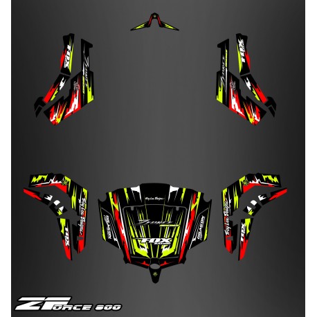 Kit de decoració Vermell/Groc Edició COMPLETA Idgrafix - CF Moto ZForce -idgrafix