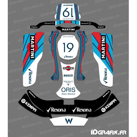 Kit deco F1 de la serie de Williams para el go-Karting CRG Rotax 125
