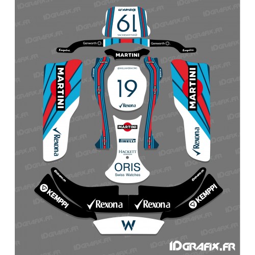 Kit deco F1-sèrie Williams per anar-Karting CRG Rotax 125 -idgrafix