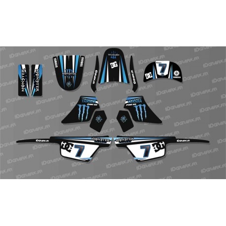 Kit décoration Monster Bleu Full - IDgrafix - Yamaha 50 Piwi