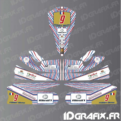 Kit-deco-100% Persönlich für Kartsport Tony-Kart M4 -idgrafix