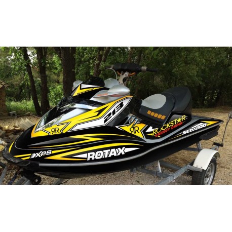 Kit décoration Rockstar Jaune pour Seadoo RXT 215-255