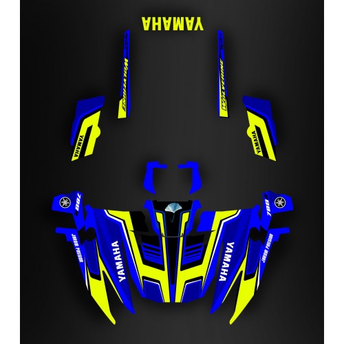Kit déco Blue custom - Yamaha Wolverine 708R - Jardin Passion-idgrafix