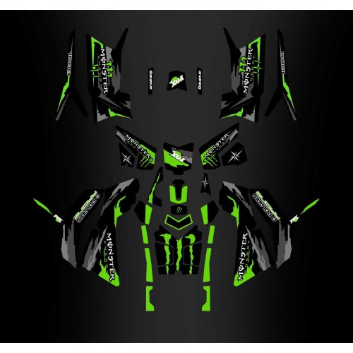 Kit décoration Monster Green Edition (Full) - IDgrafix - Polaris 850/1000 Scrambler