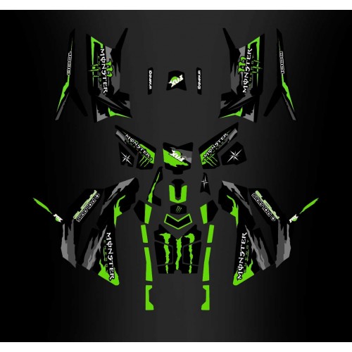 Kit dekor Monster Green Edition (Full) - IDgrafix - Polaris Scrambler 850/1000 -idgrafix