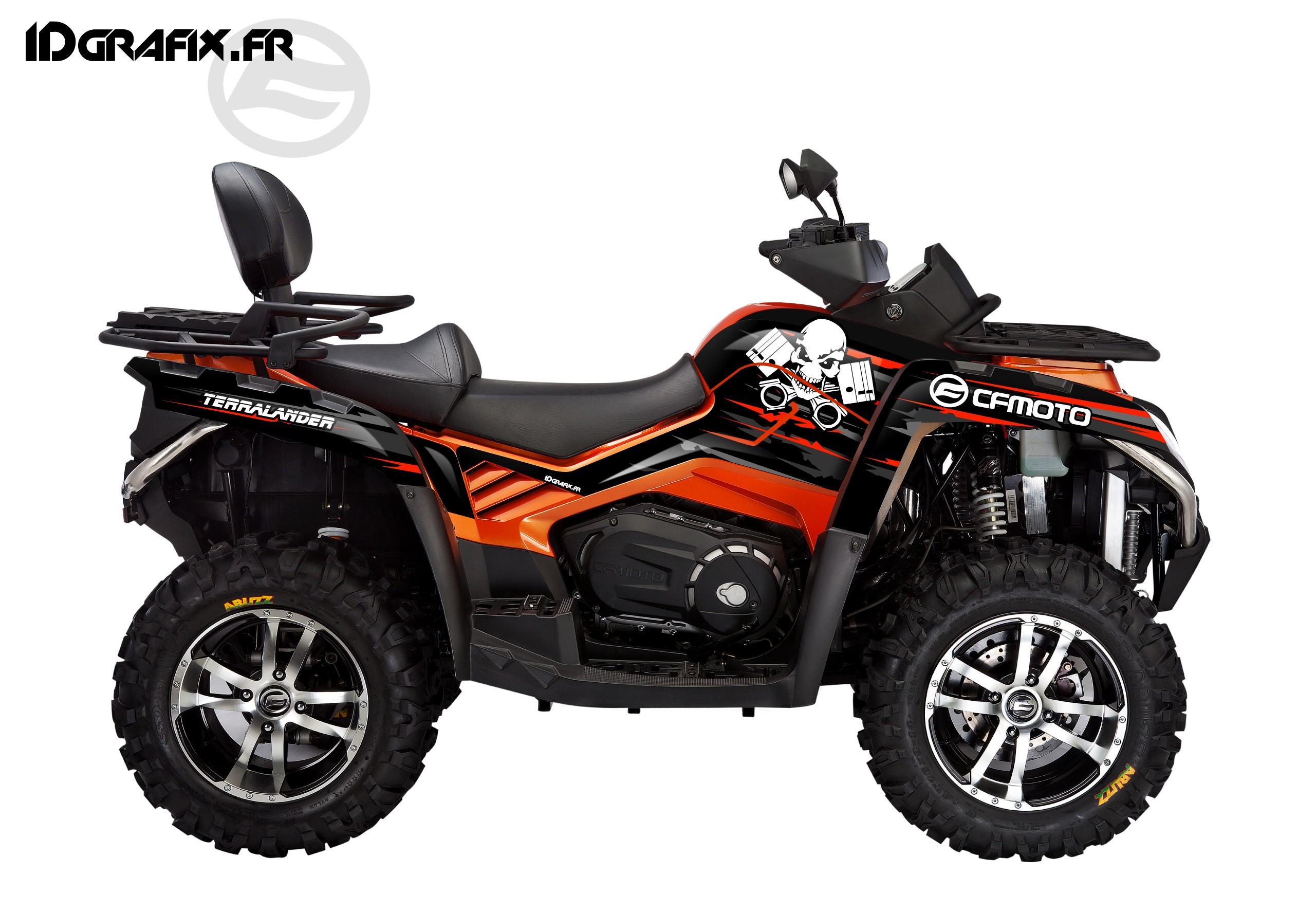 Kit-deco-Dead Orange Full - CF MOTO CForce 800 - idgrafix