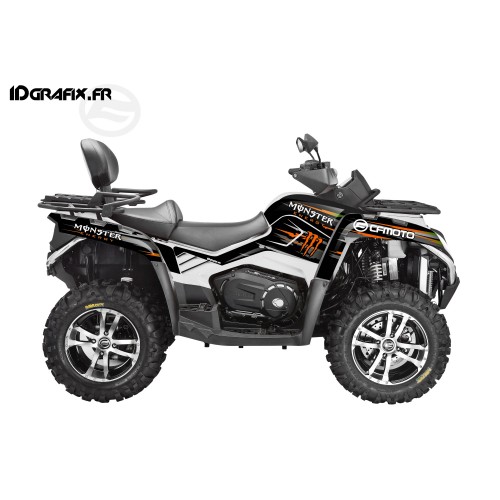 Kit deco 100 % Custom Monster Orange Full - CF MOTO CForce 800 - IDgrafix