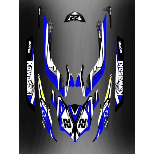 Kit de decoración Azul LTD Completo para Kawasaki Ultra 250/260/300/310R -idgrafix