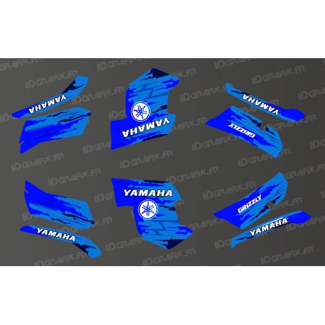 Kit décoration LTD Bleu - IDgrafix - Yamaha Grizzly 550-700