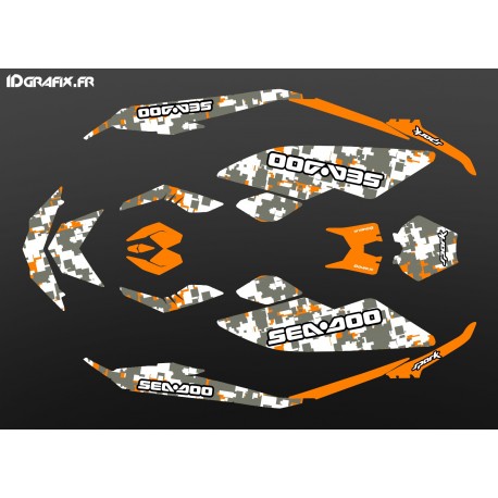 Kit décoration Full Spark Camo Orange pour Seadoo Spark