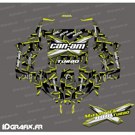 Kit de decoración Roto de la serie (Amarillo Turbo) - Idgrafix - Can Am 1000 Maverick