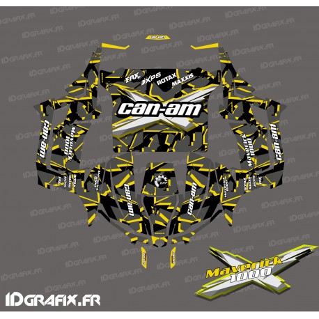 Kit décoration Broken series (Jaune) - Idgrafix - Can Am 1000 Maverick