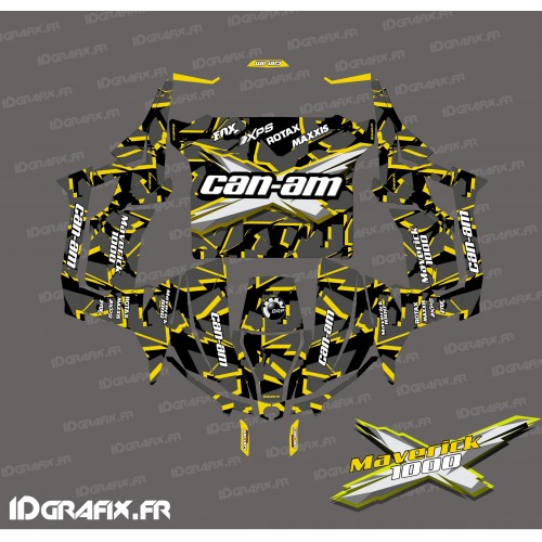 Kit décoration Broken series (Jaune) - Idgrafix - Can Am 1000 Maverick -idgrafix