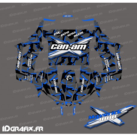 Kit decoration Broken series (Blue) - Idgrafix - Can Am 1000 Maverick