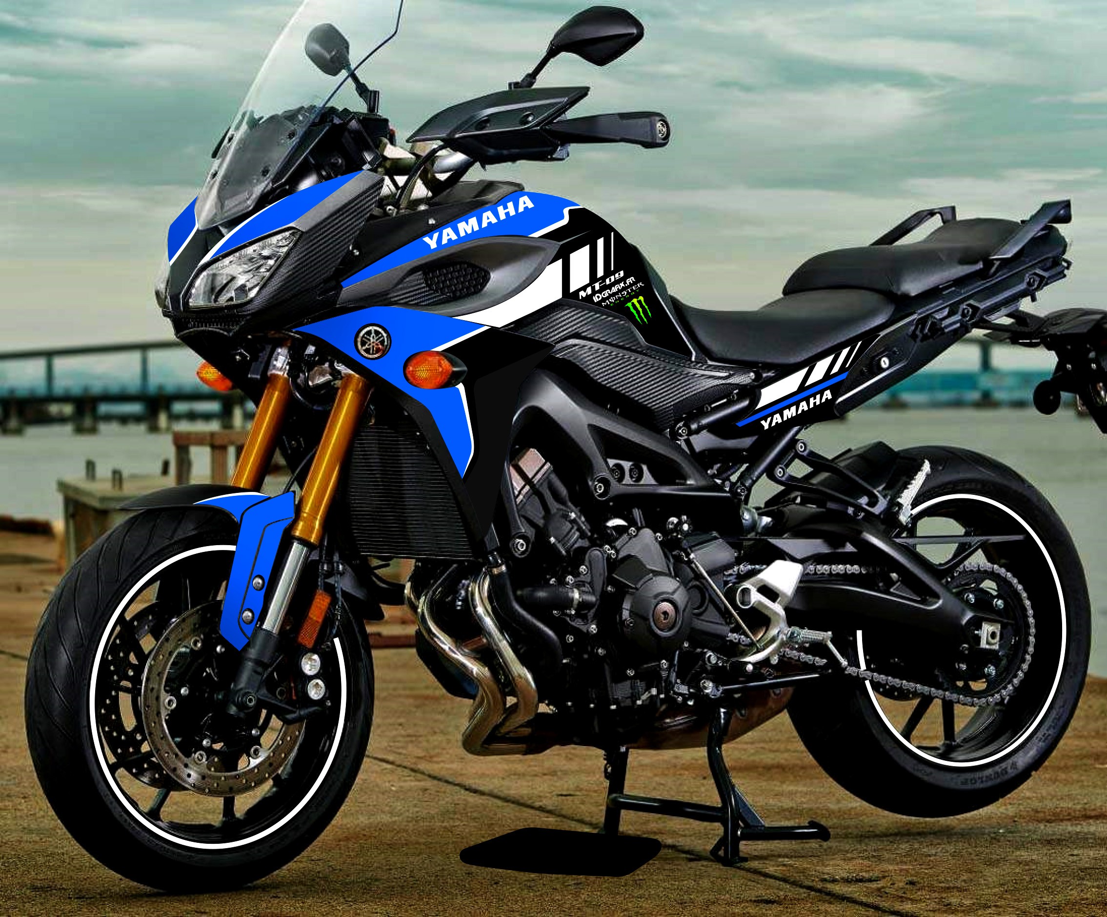 Kit de decoración Azul GP edition, la Yamaha MT09 Tracer idgra...