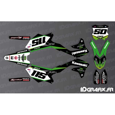 Kit déco 100 % Personnalisé Monster pour Kawasaki KX/KXF