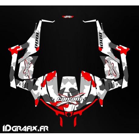 Kit décoration Army series (Rouge) - Idgrafix - Can Am 1000 Maverick