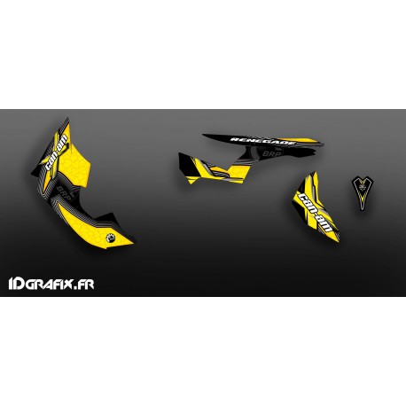 Kit de decoración Desierto Serie Medio (Amarillo)- IDgrafix - Can Am Renegade 800