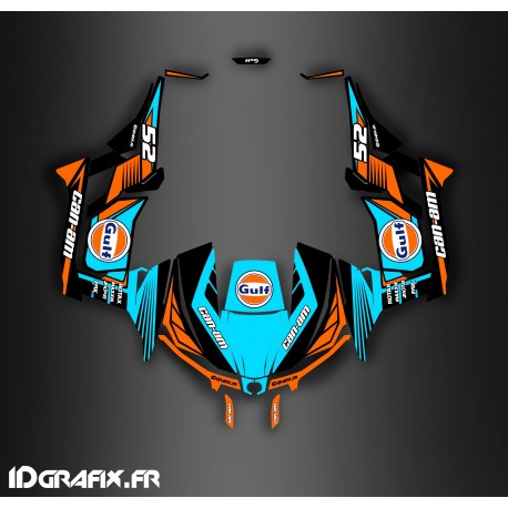 Kit de decoración 100% Personalizado Golfo de la serie (Azul) - Idgrafix - Can Am 1000 Maverick