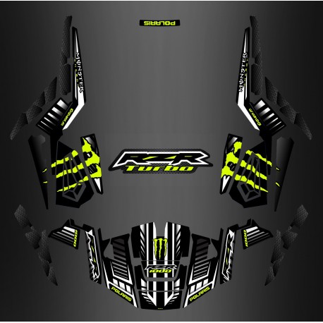 Kit décoration 100% Perso Monster Carbon - IDgrafix - Polaris RZR 1000 TURBO