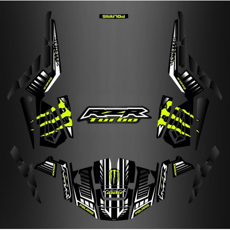 Kit dekor 100% - Def Monster Carbon - IDgrafix - Polaris RZR 1000 TURBO