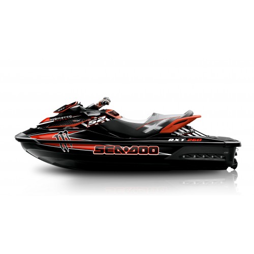 Kit décoration Monster Race Red for Seadoo RXT 260 / 300 (S3 hull) - IDgrafix
