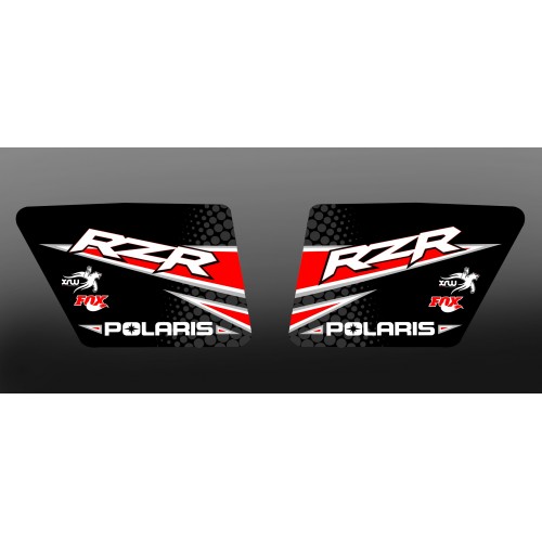 Kit décoration Race Noir/Rouge Porte XRW Normale - IDgrafix - Polaris RZR 800 / 800S