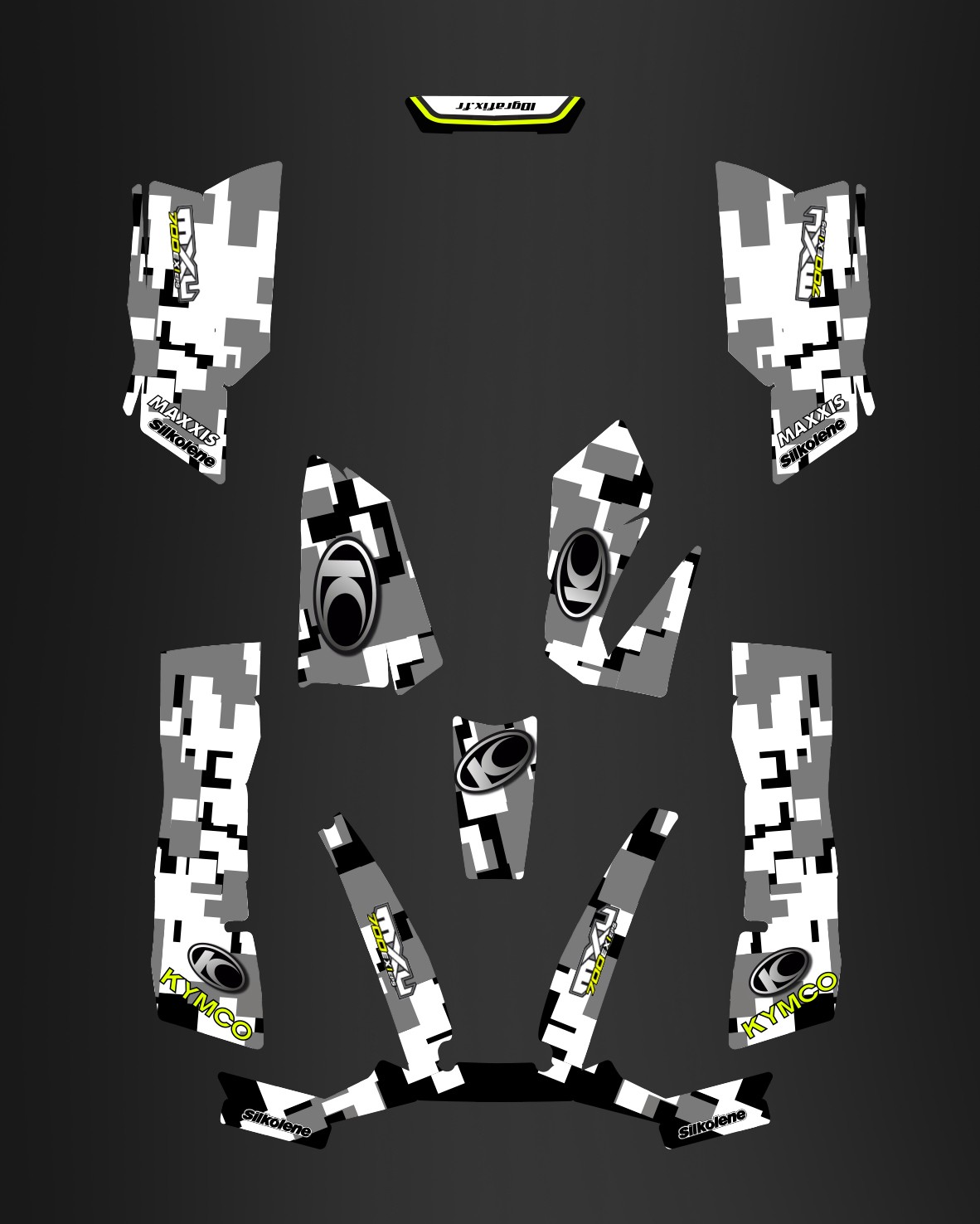 Kit Deco Camo Digital Gray Kymco 550 / 700 MXU