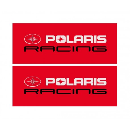 Lot 2 Stickers Offroad Polaris Racing (long 31 x 12cm)