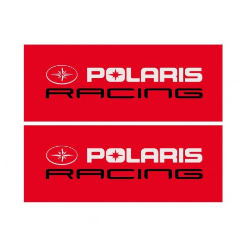 Lot 2 Stickers Offroad Polaris Racing (long 31 x 12cm)  