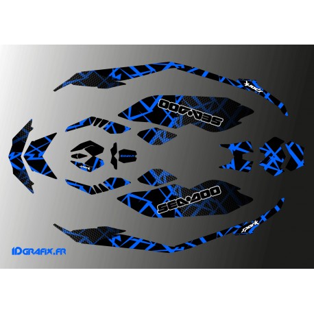 Kit décoration Full Spark Feature Bleu pour Seadoo Spark -idgrafix